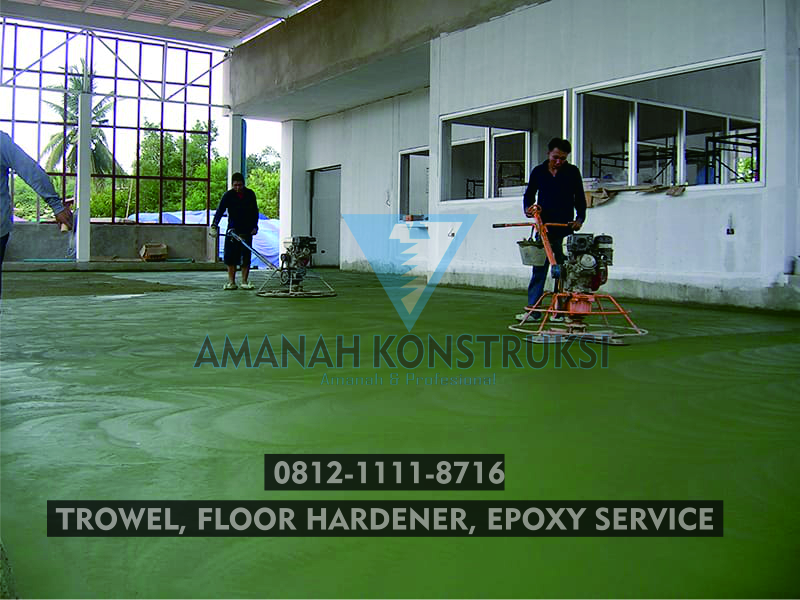 Apa fungsi trowel? pada lantai beton trowel membuat kembali efek beton..